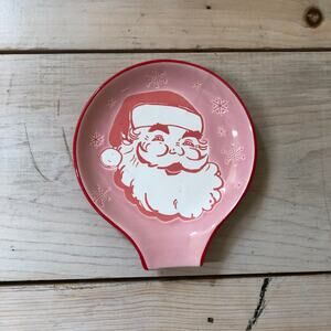 Prima Design NWT Jolly Santa Spoon Rest Pink Red